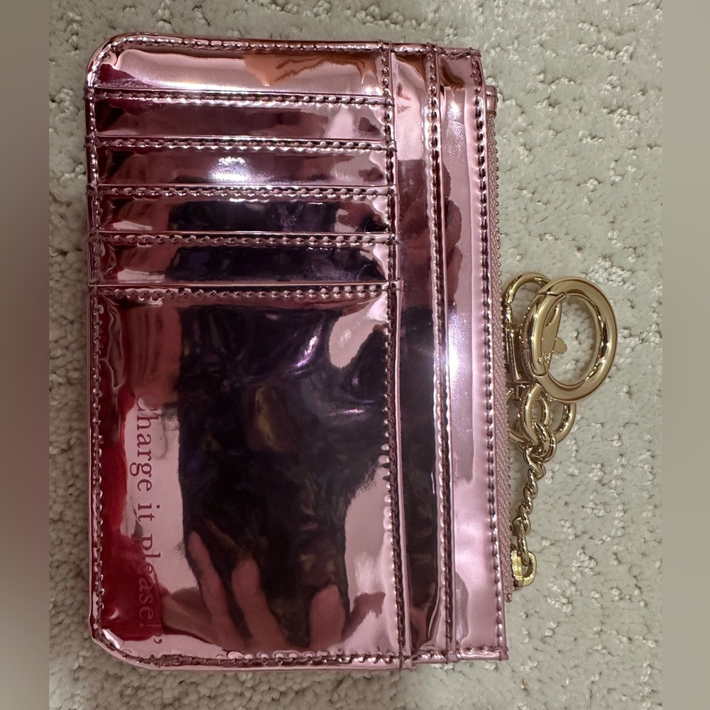 Stoney Clover Lane Eloise at the Plaza Card Holder Wallet Keychain pink Metallic - Picture 7 of 9
